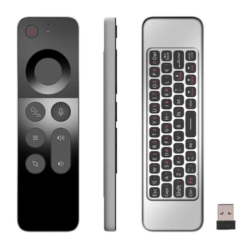 W3 2.4 G Wireless Voce Air Mouse Telecomando Mini Tastiera Per Android TV BOX Remoto di Windows