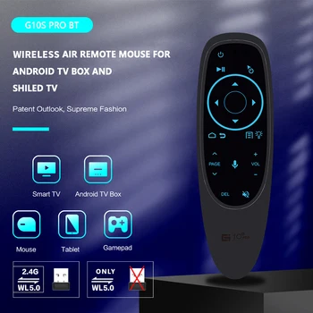 G10S Pro BT Air Mouse Mini Voce Telecomando 2.4 G Wireless Smart Telecomando Retroilluminato Gyro di Rilevamento Mic BT5.0 per Smart TV