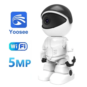 Yoosee Robot Telecamera IP WiFi 5MP camera Interna 2.4 Ghz Mini Casa della Videocamera di Sicurezza del CCTV 3MP di Visione Notturna, Audio a Parlare di Auto-Tracking