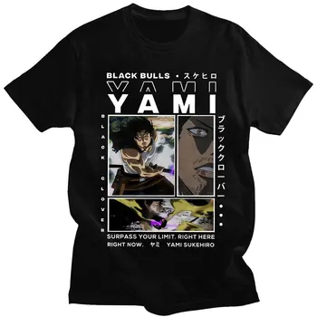 Nero Trifoglio Yami Sukehiro Anime Giapponese T-Shirt Uomo Estivo Causale Cime di Harajuku Vintage T-shirt Unisex Moda Tees Abbigliamento