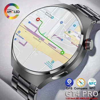 2023 NFC Smart Watch Uomini GT4 PRO Bussola Bluetooth Chiamata IP68 Impermeabile Orologi GPS Tracker Sport SmartWatch Huawei Xiaomi