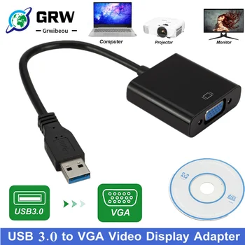 USB 3.0 a VGA Scheda Video a 1080P Multi-Display Esterno Cavo Convertitore per Proiettore Portatile Monitor PC Windows 7/8