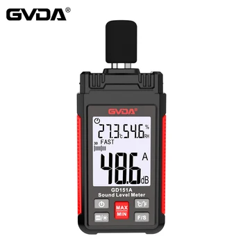 GVDA fonometro Digitale Misuratore del Livello Audio Sonometro Decibelimetro 30-130dB Misuratore di Decibel Sound Meter Tester Misuratore di Rumore