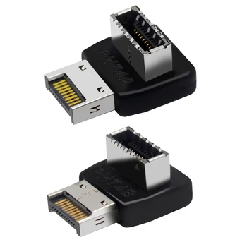 Header USB Adattatore 90 Gradi USB Tipo E Convertitore di Tipo Verticale E di Intestazione Converter per PC scheda Madre con Connettore Interno