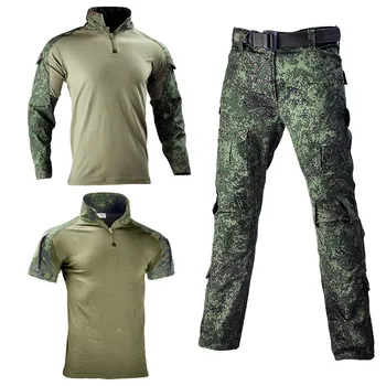 Russia CP Uomini Tactical Camo Uniforme Militare Esercito Airsoft Paintball Abbigliamento di Formazione Combat Shirt Pantaloni Cargo con Pastiglie Safari