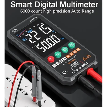 Professionale Multimetro Digitale 6000 Conteggi di CC di CA di Ohm Vero RMS NCV Transistor Condensatore Temp Automatico del tester di Tensione
