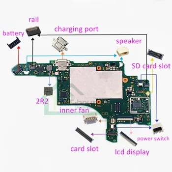 Per Nintendo console Switch della scheda madre del bordo del PWB di riparazione della porta di caricamento slot per scheda SD display LCD connettore per NS console