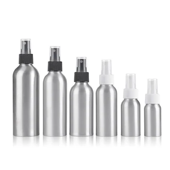 20pcs 30ml-250ml di Alluminio Bottiglia Spray Mini Profumo Atomizzatore Vuoto Portatile Olio Essenziale Nebulizzatore Riutilizzabile Contenitore Cosmetico