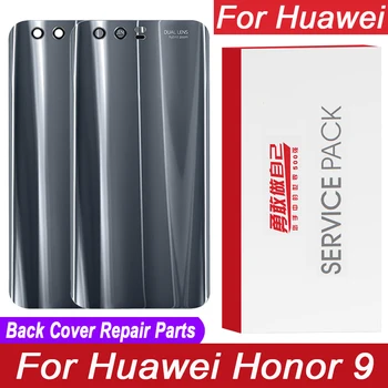 100% Originale Custodia Per Huawei Honor 9 della Copertura Posteriore della Batteria di Vetro Per STF-L09 STF-AL10 STF-AL00 Sportello Posteriore della Custodia