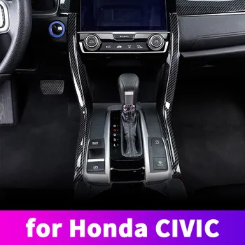 Abitacolo in fibra di carbonio centrale di controllo adesivi decorativi modificato accessori forniture Per Honda Civic 10 2016-2020