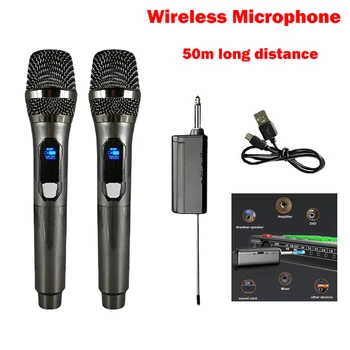 Wireless Microfono Per Il Karaoke Party A Casa Di Riunione Di Scuola Della Chiesa Mostra Con Batteria Al Litio Ricaricabile Ricevitore