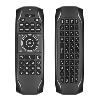 G7BTS Retroilluminato Fly Air Mouse Wireless Air Mouse con l'Apprendimento IR Smart TV box di Controllo Remoto con tastiera per Android TV Box