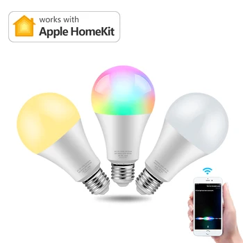 Apple Certified Scansione Homekit QR Connessione WiFi Smart LED Lampadina E27 RGB Dimmerabile Lampada del Punto Siri Alexa APPLICAZIONE Google Voice Control