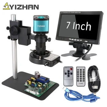 YIZHAN 48MP 4K Microscopio Digitale Per l'Elettronica 7-in e Display HD USB Opzionale HDMI Fotocamera per Microscopio Per la Saldatura di Riparazione del Telefono