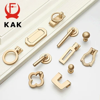 KAK, di Stile Europeo, epoca d'Oro di Gabinetto Tira Solida Lega di Zinco della Cucina Maniglia Cassetto Manopole della Mobilia, Maniglia di Hardware