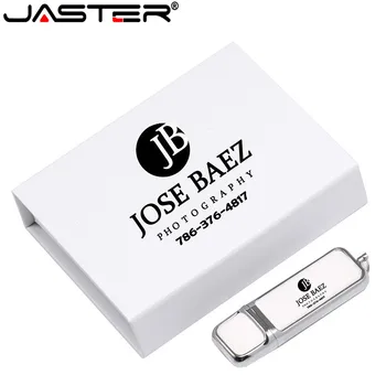 JASTER logo personalizzato con stampa a colori in pelle, usb 2.0 memory stick flash drive pen drive 64GB, 32GB, 16GB 8GB 4GB omaggio aziendale