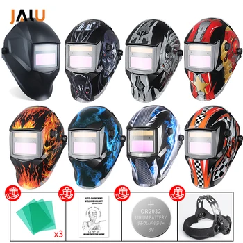 Maschera di saldatura Solare Automatica della batteria Li Elettrica DIN4/9-13 a TIG, Saldatura MIG, Auto Oscuramento casco di Saldatura Maschera