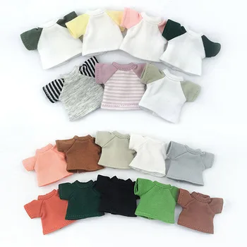 Più Colori Ob11 Vestiti Di Puro Cotone Tshirt Blocco Di Colore Manica Corta Per Nendoroids, Obitsu 11, Molly Gsc, 1/12 Bambole Bjd