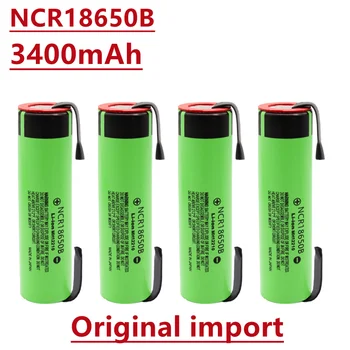 2022 Nuovo Originale Batteria 18650 NCR18650B 3.7 V 18650 3400mah Batteria Ricaricabile al Litio di Saldatura del Nichel Foglio di batterie