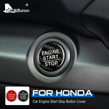 La Fibra di carbonio per Honda Civic IX Tourer CRV CR-V 4 Accord Accessori finiture per Interni Auto Pulsante di Avvio del Motore Adesivo Car Styling