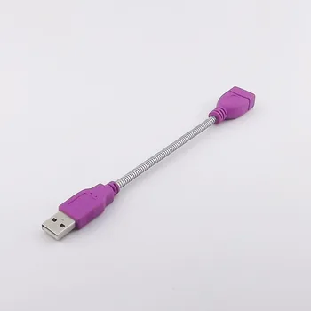 1pcs Viola USB 2.0 UN Maschio Ad Una Femmina di Jack Estensione Flessibile Stand in Metallo, Cavo 15cm