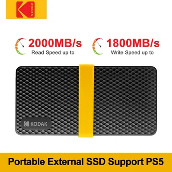 KODAK Portatile SSD 256 GB, 512 GB 1TB 2TB Esterno Solid State Drive Mini Mobile ad Alta Velocità HDD per PS4 PS5 il Desktop del computer Portatile