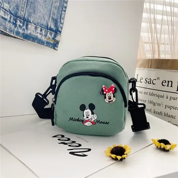 Disney Borsa A tracolla per bambini Ragazza Ragazzo Borse Cartone animato Mickey Mouse Minnie Casual Spalla Carino Mini Bag Bambini Regalo di Compleanno