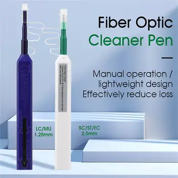 Hotsale Fibra Ottica Cleaner Penna 2,5 mm Lc-Mu / 1.25 mm Per Sc, Fc, St Connettore Ottico Intelligente Strumento per la Pulizia e il trasporto di Goccia
