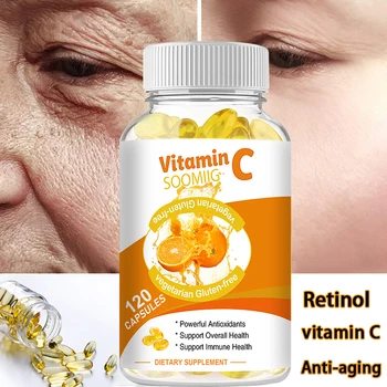 Vitamina c naturale Pillole di Mirtillo Migliorare la Memoria Ritardare l'Invecchiamento Vitamina oculista Rimuovere i Cerchi Scuri e Migliorare la Qualità della Pelle