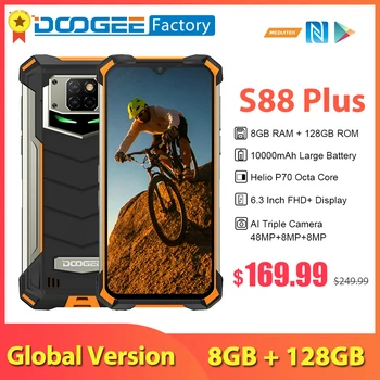 DOOGEE S88 Plus 10000mAh IP68/IP69K Robusto Telefono Cellulare 6.3