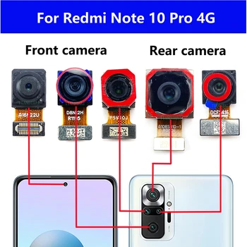 Originale Posteriore Fotocamera Anteriore Per Xiaomi Redmi Nota 10 Pro 4G M2101K6G M2101K6R Retro della Fotocamera Principale Modulo di Vista del Cavo della flessione Parti
