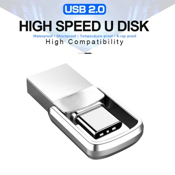 Unità Flash USB OTG del Metallo di USB 2.0 Pen Drive Chiave 64GB di Tipo C ad Alta Velocità pendrive Mini Flash Drive Memory Stick