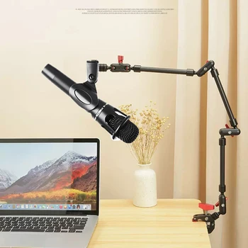 Braccio del microfono con Super Gripper, Adatto per Smartphone, Fotocamere, Action Cameras, e Webcam Kit Studio Mic Monte