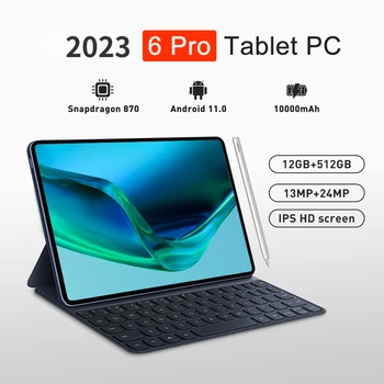 2023 Nuovo 4K HD Schermo Globale Tablet Android 12.0 Tablet 12GB di RAM da 512 gb ROM Tablette PC 5G Dual SIM WIFI O TABLET