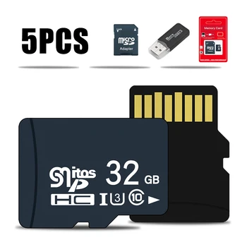 5PCS TF Card Classe 10 128GB 256GB cartao de memoria 32GB 64GB di memoria 16G Scheda SD 8G 4GB 2GB Micro Scheda di Memoria Flash per i Dispositivi Digitali