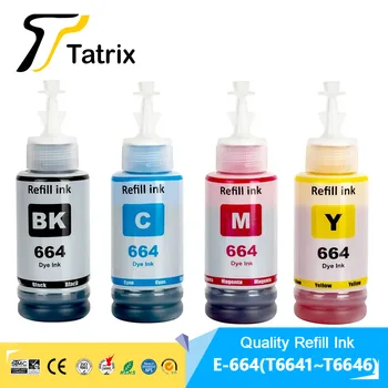 664 T664 T6641-4 Premium Compatibile Bottiglia Refill Tintas d'Inchiostro per Epson L380 L220 L130 L3060 L3110 L120 L565 L555 ET-2500 Stampante