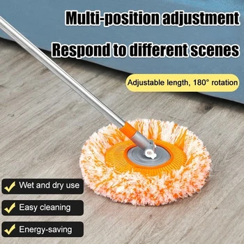 Regolabile Aggiornato Pulizia 360 Spin Mop Maniglia Multifunzionale Di Girasole Ciniglia Magic Mop Testa Piatta Utensili