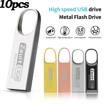 10Pcs Pen Drive 128GB USB Creative Chiave USB 2.0 Flash Drive Usb Pendrive 8GB 16GB 32G 64GB di Memoria Stick Regali Personalizzati Logo del Disco di U