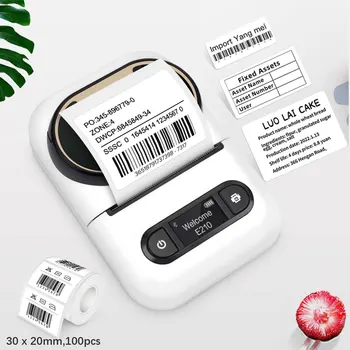E210 Adesivo Stampante Termica etichettatrice Portatile Label Maker Wireless Stampante di Etichette a Nastro o 5K Carta per Etichette autoadesive