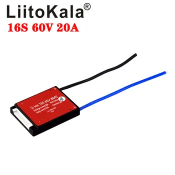 LiitoKala Li-ion 16S 60V 20A 18650 PCM batteria bordo di protezione BMS PCM con equilibrata agli ioni di litio batteria al litio modulo