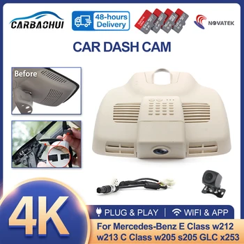 4K Dashcam 2160P HD Plug and Play Nascosto Wifi Automobile Dvr Dash Cam per Mercedes Benz Classe E w212 w213 Classe C w205 s205 GLC x253