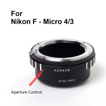 Nikon-M4/3 Per Nikon F con Obiettivo Micro 4/3 M4/3 Adattatore di Montaggio Anello di AI(G)-M4/3 F-M4/3 MFT per Panasonic G,GF,GX,GH Olympus E-P E-M