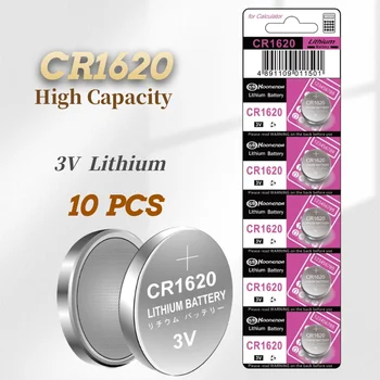 Nuovo 10PCS CR1620 3V Batterie al Litio per la Protezione Ambientale Pulsante Batteria per Auto Chiave di Controllo Remoto