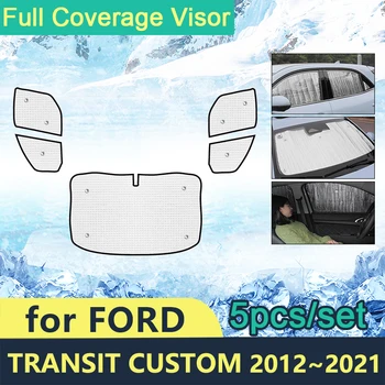 Copertura Integrale Ombrelloni Per Ford Transit Custom 2012~2021 Auto Protezione Solare Parabrezza Lato Shaby Accessori Parasole Coche