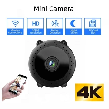 Mini WIFI Fotocamera 4K HD 1080P Visione Notturna Video Registratore senza fili Intelligente di monitoraggio Remoto Portatile di Rilevamento del Movimento della Videocamera
