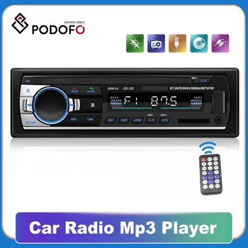 Podofo Auto Radio Stereo Lettore Digitale Bluetooth Auto Lettore MP3 60Wx4 Radio FM Stereo Audio USB/SD con Dash Ingresso AUX
