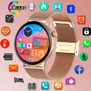 2023 AMOLED Smart Watch Donne 466*466 1.43 Pollici HD Schermo è Sempre Tempo di Visualizzazione Bluetooth Chiamata IP68 Impermeabile Sport SmartWatch