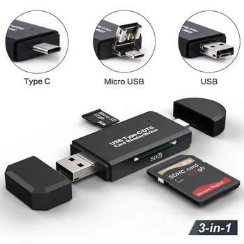 Lettore di schede SD USB 3.0 Card Reader USB C 3.0/2.0 TF/di deviazione standard di Mirco Smart Lettore di schede di Memoria di Tipo C OTG Flash Drive lettore di schede Adattatore