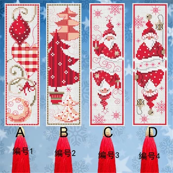 BK014 fai da te Artigianale Punto Croce Segnalibro di Natale di Plastica Tessuto Cucito Ricamo Artigianato Contato Nuovi Doni Kit di Vacanza