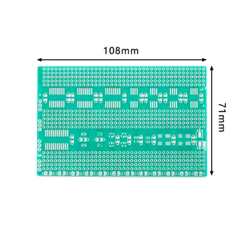 7x11cm Singolo Lato SMD Universale del Circuito del PWB di Trasferimento Adattatore Targa di Prova Per IC Resistore Condensatore Diodo/Triodo/a Transistor